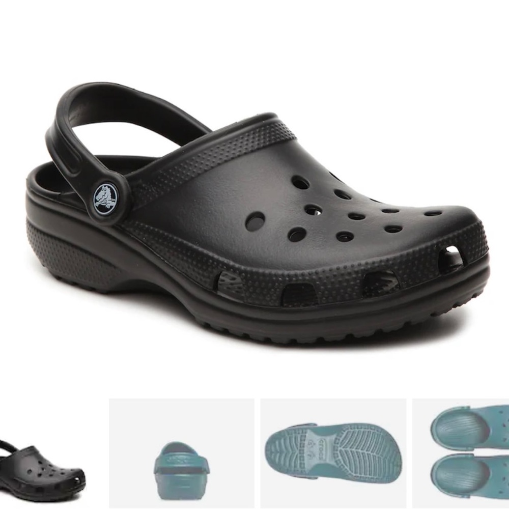 Black Crocs New In Box. Women’s size 9, Men’s size 7.
